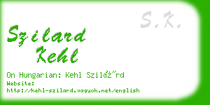 szilard kehl business card